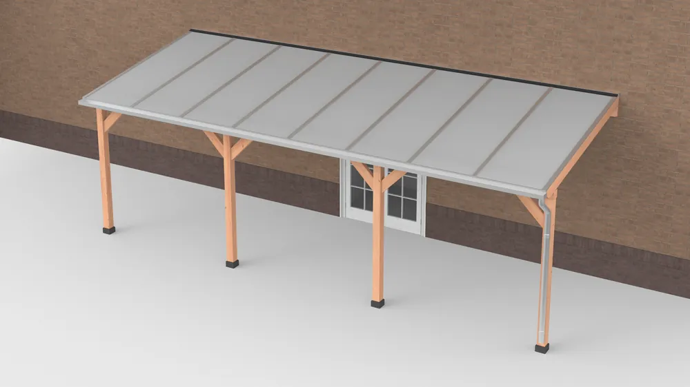 Beperkte Voorraad Douglas Terrasoverkapping Polycarbonaat Opaal Geschaafd 800 x 300 cm