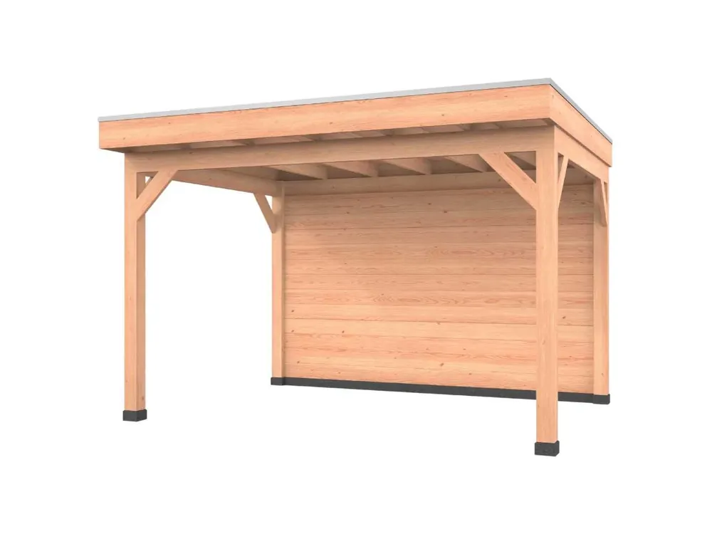 Douglas overkapping, 400 x 300, met achterwand, Westwood Comfort Green Laatste Kans
