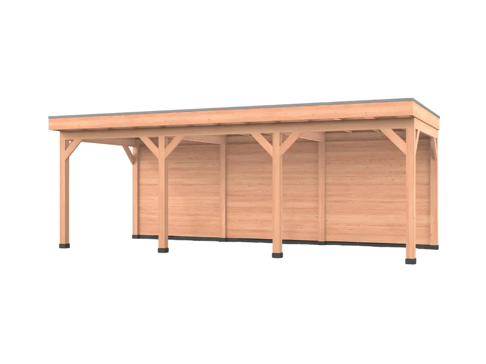 Douglas overkapping, 750 x 300, met achterwand, Westwood Comfort Green Direct Beschikbaar
