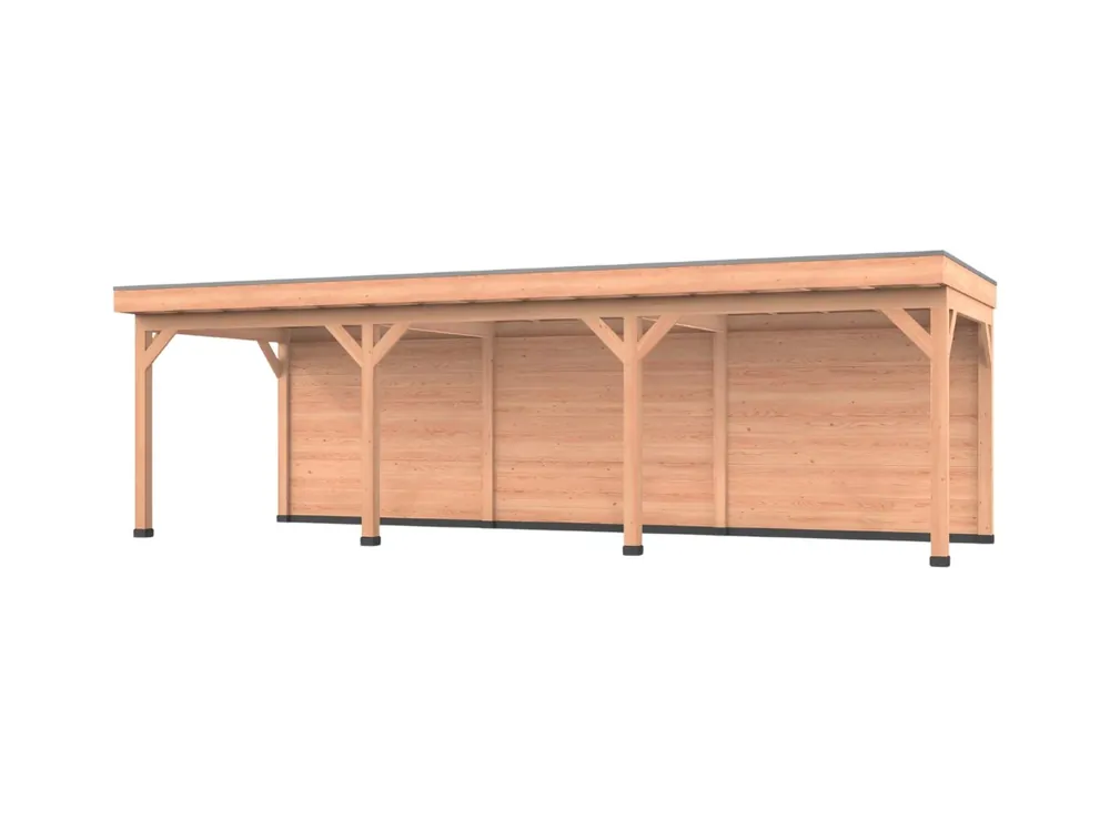Douglas overkapping, 900 x 300, met achterwand, Westwood Comfort Green Betaalbaar