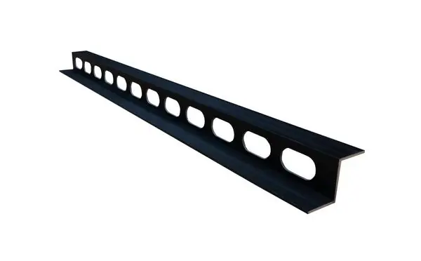 Finale Uitverkoop Aluminium Ventilatielat NewTechWood S-profiel t.b.v. wandbekleding Zwart 2.5 x 6 cm - Lengte 300 cm