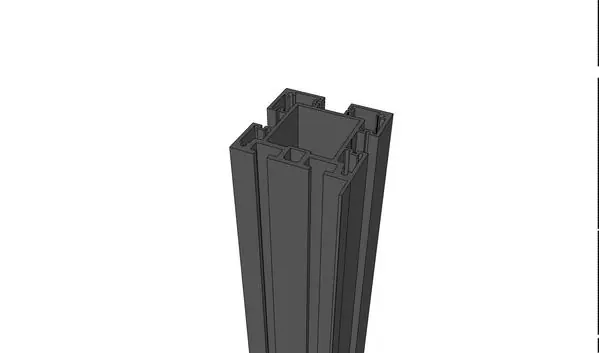Merkproduct NewTechWood Poortpaal Premium met Afdeklijst, 8 x 8 x 320 cm