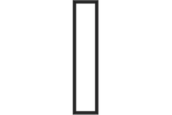 Aluminium Raam, Zwart gecoat Aluminium raamwerk, 50 x 224 cm Favoriet