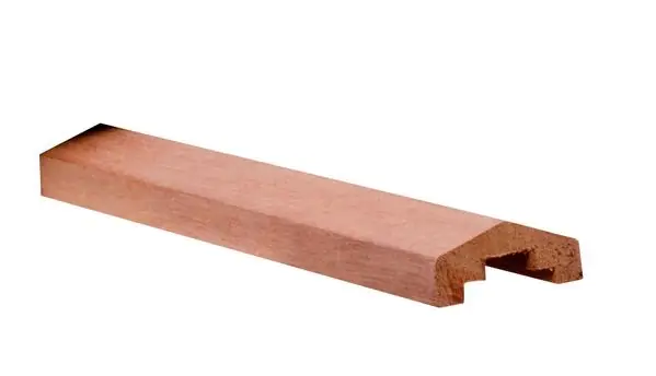 Hardhout geschaafde afdekkap met sponning - 7 x 3,5 x 180 cm Weekendaanbieding