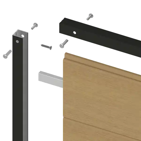 Op = Op NewTechWood Aluminium Frameset, Zwart Gepoedercoat