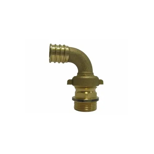 Messing slangkoppeling driedelig haaks 1" (bui.dr) x 30 mm Op = Op