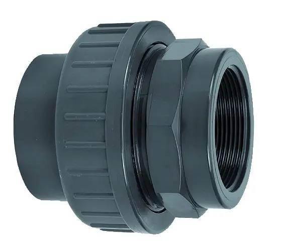 Alleen Vandaag PVC driedelige koppeling 90 mm x 3‘‘ lijm en binnendraad & ring