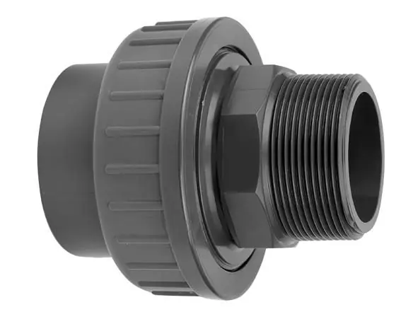 Tijdelijk Beschikbaar PVC driedelige koppeling 63 mm x 2" koppeling lijm- en bui.dr.