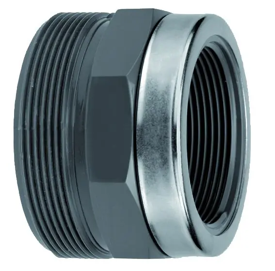 Superprijs PVC 90 x 3‘‘ draadeind diameter x binnendraad