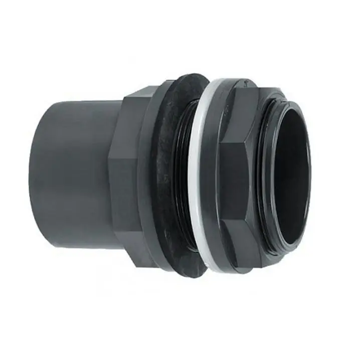 PVC 2 1/4‘‘ x 50 x 63 mm tankdoorvoerkoppeling Nieuw