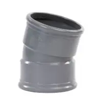 Tijdelijk Beschikbaar PVC bocht 15 graden 110 mm SN4/SN8 2x manchet