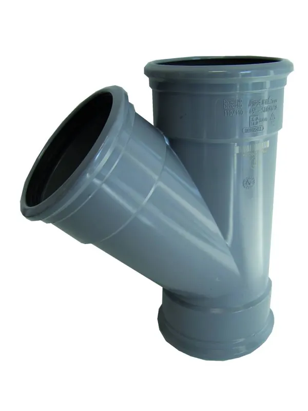 Exclusieve Aanbieding PVC T-stuk 45 graden 125 mm SN4 3x manchet