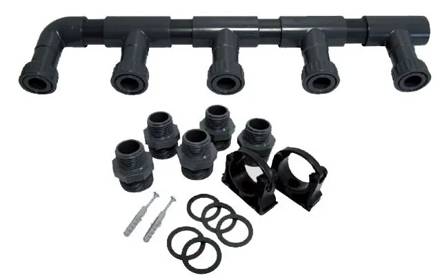 PVC verdeelstuk 5-weg + ingang PVC Manifold Nu Kopen
