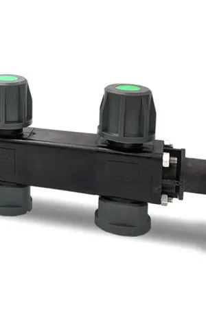 LEV Manifold verdeler 2-weg met kraan Nieuw