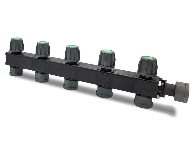 Laatste Versie LEV Manifold verdeler 5-weg met kraan