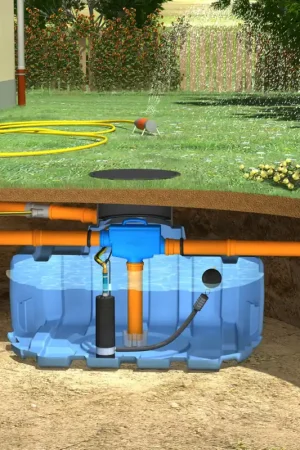 Aanbieding Regenwater hergebruiksysteem tuin - 1500 liter