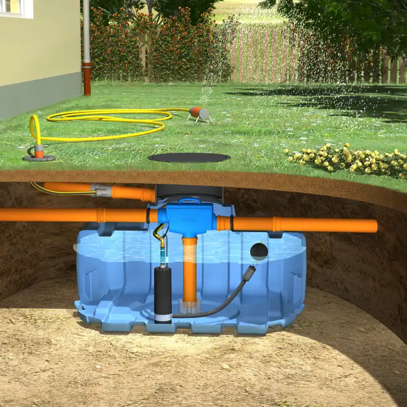 Aanbieding Regenwater hergebruiksysteem tuin - 1500 liter