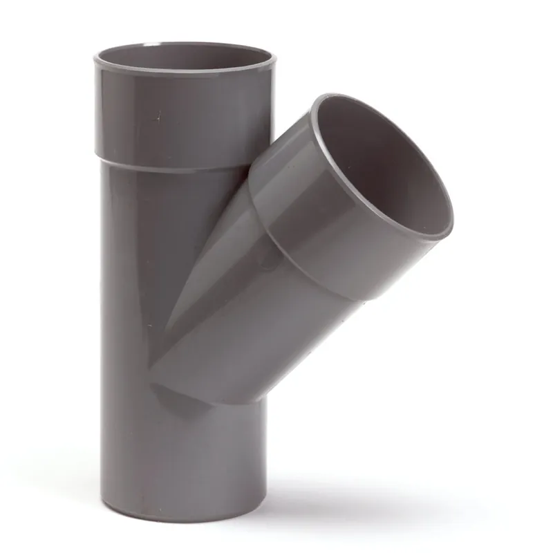 PVC T-stuk 45 graden 40 mm (mof/spie - lijm) Laatste Kans