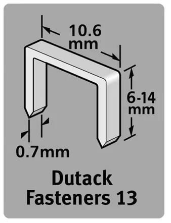 Aanbieding DUTACK nieten 13/10 1000 STUKS
