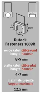 Express Levering DUTACK kabelnieten 1809R