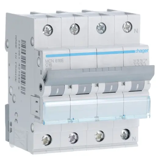 Automaat HAGER 3+1 MCN616E Betrouwbaar