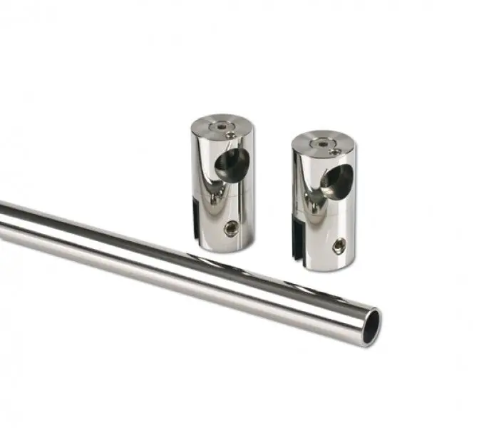 Stabilisatiestang rond compleet glas-glas RVS Favoriet