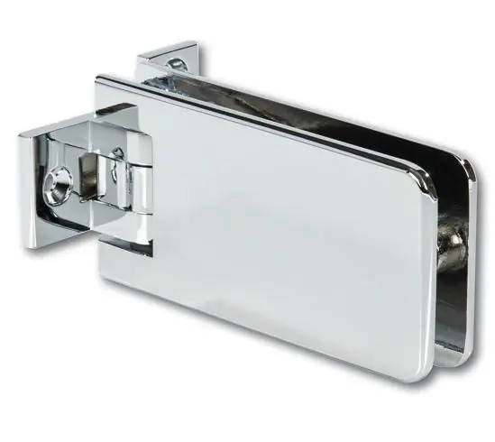 Korting Granada douchedeurscharnier glas/wand 90° tweezijdige wandmontage - RVS