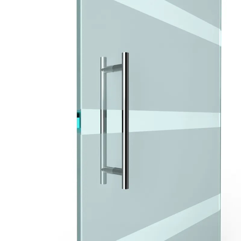 Populair T-greep voor glazen deur ø 25 mm - L 500x400 mm - Chroom