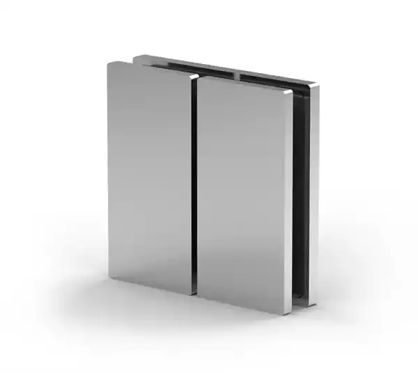Lengteverbinder Porto Select 180° glas/glas-wand - Chroom Populair