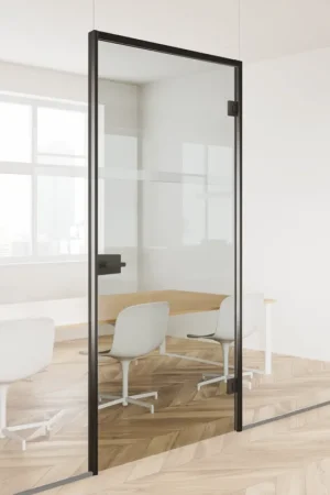 Aanbieding Glazen deur met deurkozijn 2,1m² - Zwart