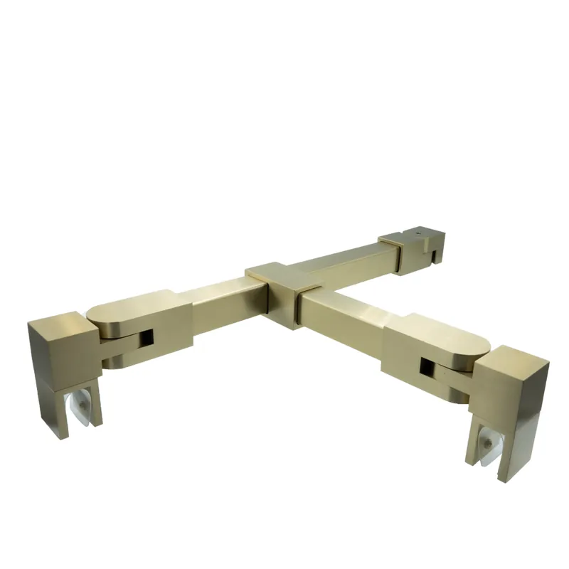 Finale Uitverkoop Stabilisatiestang set vierkant glas/wand met T-adapter 1000 mm - Goud