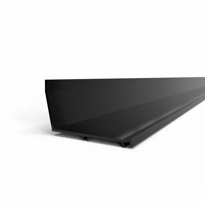 Snelle Levering Aluminium muuraansluitprofiel Zwart