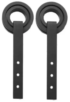 Hoge Kwaliteit Intersteel set van 2 rollers open wiel tbv schuifdeursysteem incl. bevestiging mat zwart