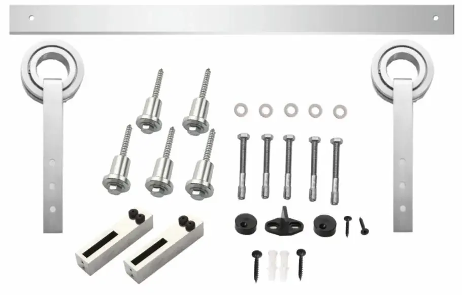 Intersteel Schuifdeur Systeem 2 meter hangrollen met open wiel rvs Populair