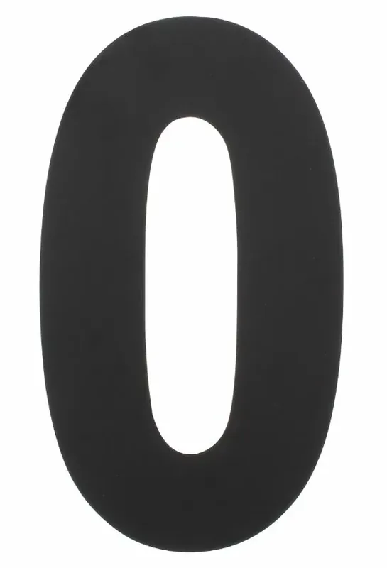 Tijdelijk Beschikbaar Intersteel huiscijfer 0 300 mm rvs/mat zwart