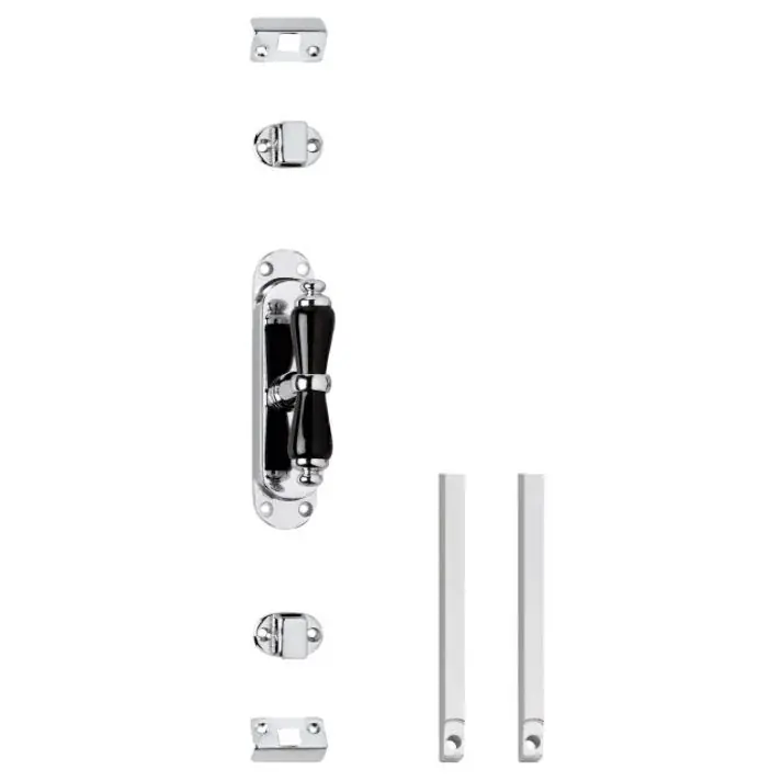 Betaalbaar Intersteel set kruk-espagnolet kruiskruk inclusief stangenset 2x 1250mm verchroomd/zwart