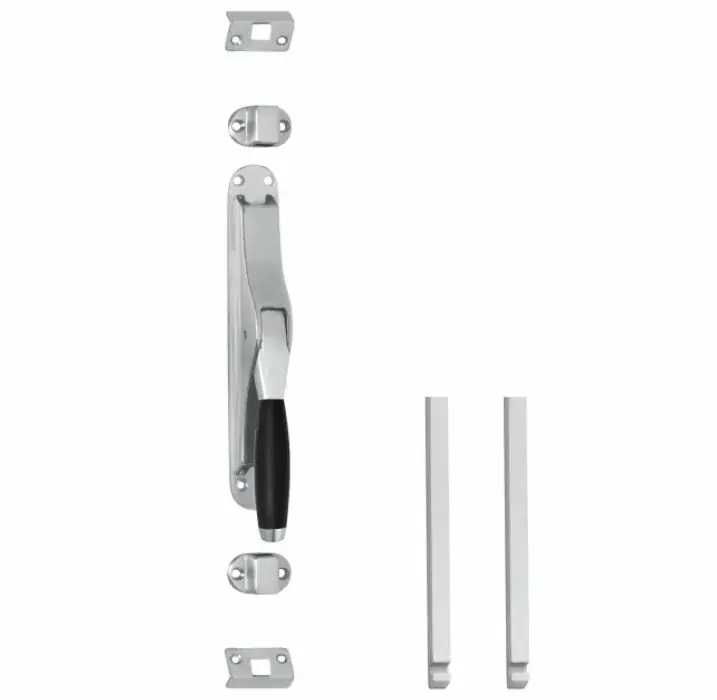 Lage Kosten Intersteel set pomp-espagnolet Ton 400 inclusief stangenset 2x 1250mm chroom mat/ebbenhout