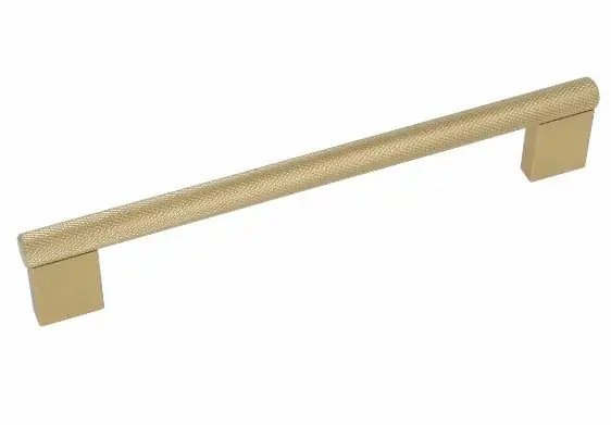 Greep Geribbeld aluminium 160 mm Oud goud Op = Op