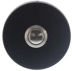 Snelle Levering Intersteel beldrukker rond verdekt Ø53×10 rvs/mat zwart