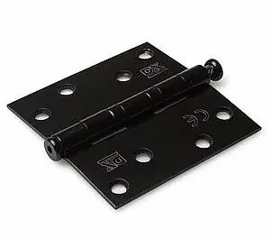 Merkproduct DX Kogellagerscharnier 89×89 mm rechte hoek rvs zwart gelakt