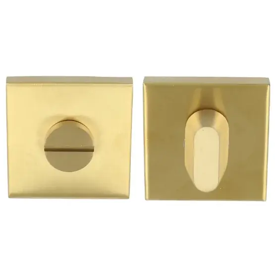 WC-sluiting vierkant blind 53x53x10 mm PVD mat goud Snelle Levering