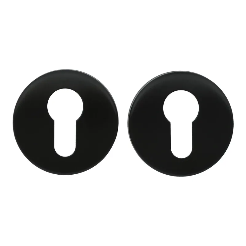 ODShop cilinderplaatjes Modern rond PVD zwart Korting