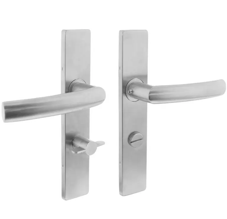 Laatste Versie Intersteel deurklink Blok op verdekt schild recht WC63/8 mm rvs