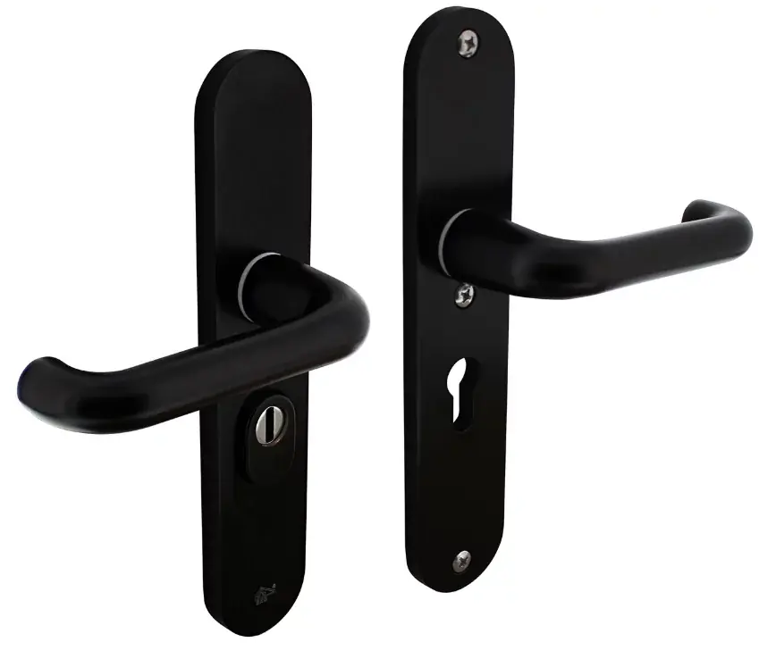 Goedkoop Intersteel veiligheidsbeslag PC55 met kerntrek beveiliging kruk/kruk SKG3 aluminium zwart