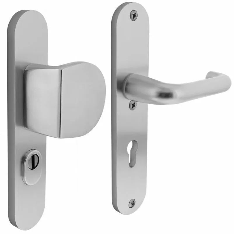 Koopje Intersteel veiligheidsbeslag PC72 met kerntrek beveiliging greep/kruk SKG3 aluminium F1