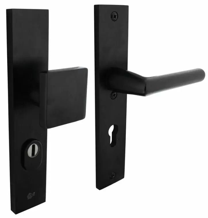 Intersteel veiligheidsbeslag PC55 rechthoekig met kerntrek beveiliging greep/kruk Jura SKG3 aluminium zwart Fabrieksprijs