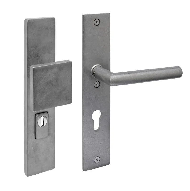 Intersteel SKG3 veiligheidsbeslag rechthoekig greep/kruk Jura PC72mm met kerntrekbeveiliging rvs getrommeld Nu Kopen