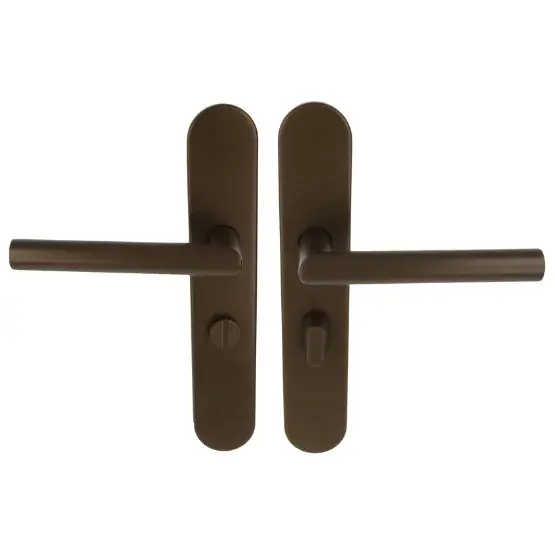 Weekendaanbieding Deurklink op schild rechts toiletsluiting 63/8 mm BASICS LBII-19P13WC brons