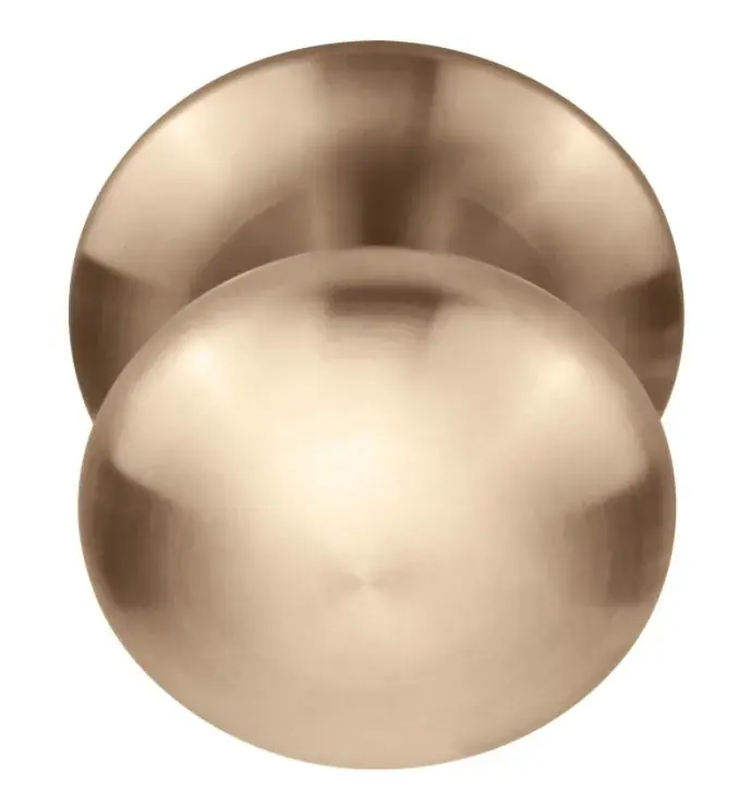 Bestel Nu Voordeurknop BASICS LB80V vast met rozet PVD licht brons