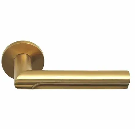 Laatste Versie Design Deurklink David Rockwell ECLIPSE DR103-G op rozet PVD mat goud